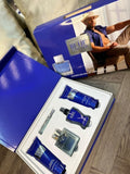 Kit BLUE Seduction de perfumes, gel de ducha, colonia, perfume de cartera e hidratante