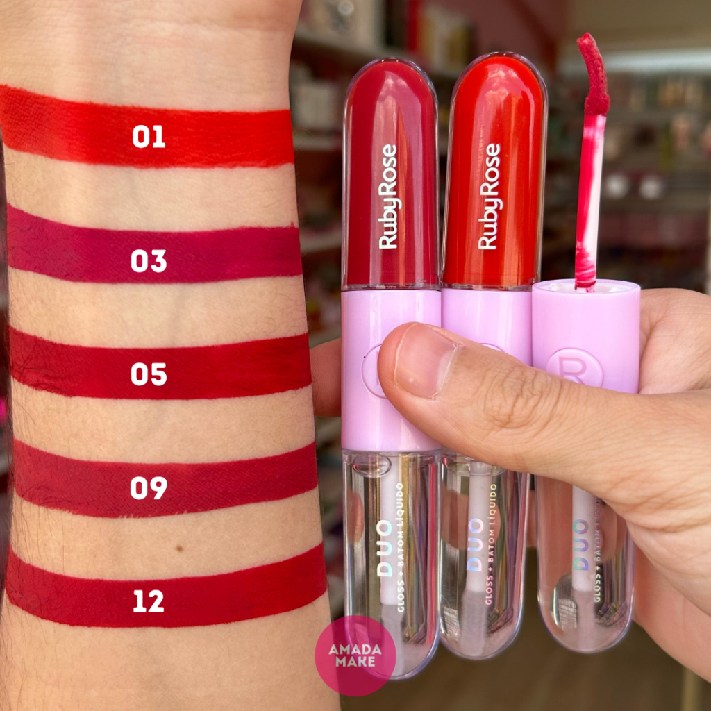 Labial duo Ruby Rose matte + gloss