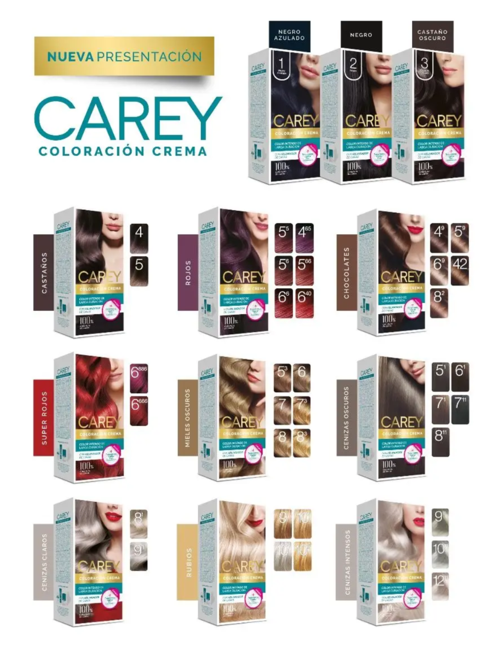 Tintas de cabello Carey