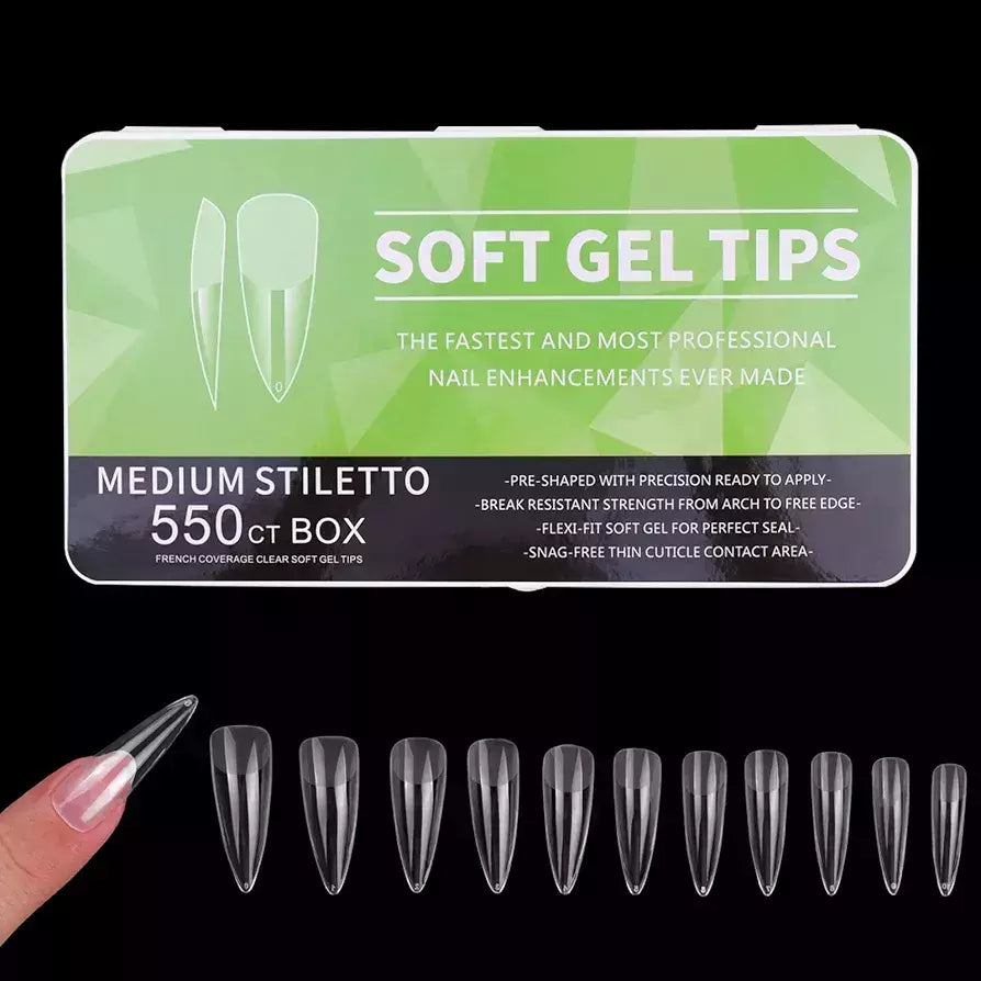 Tips Soft Gel 500 y 550 unidades