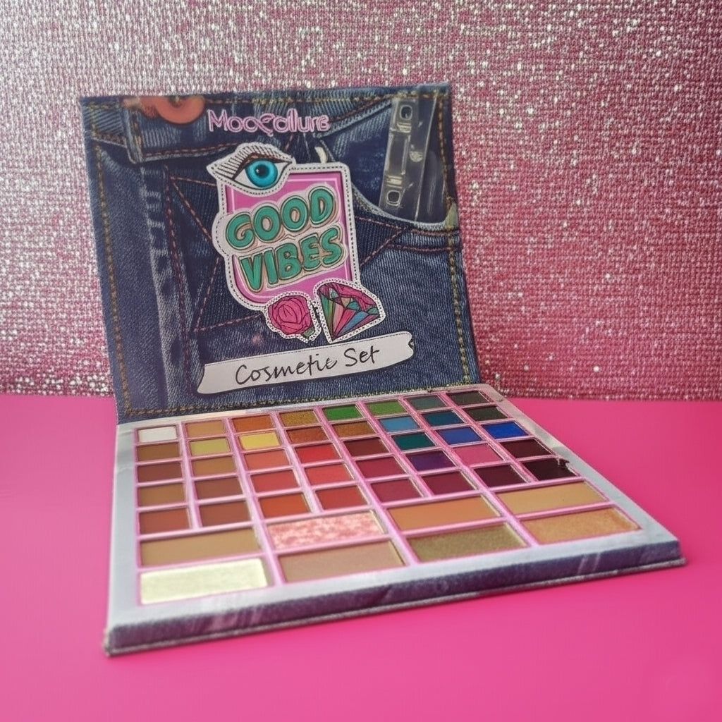 Paleta Good Vibes 40 sombras + 4 iluminadores + 4 rubores