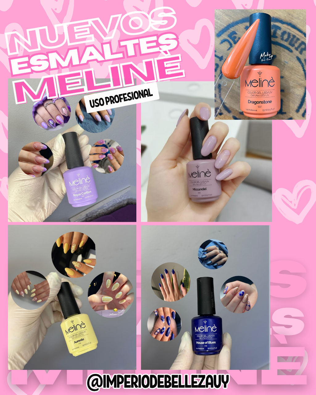 6 Esmalte Melinè (colores a elección)