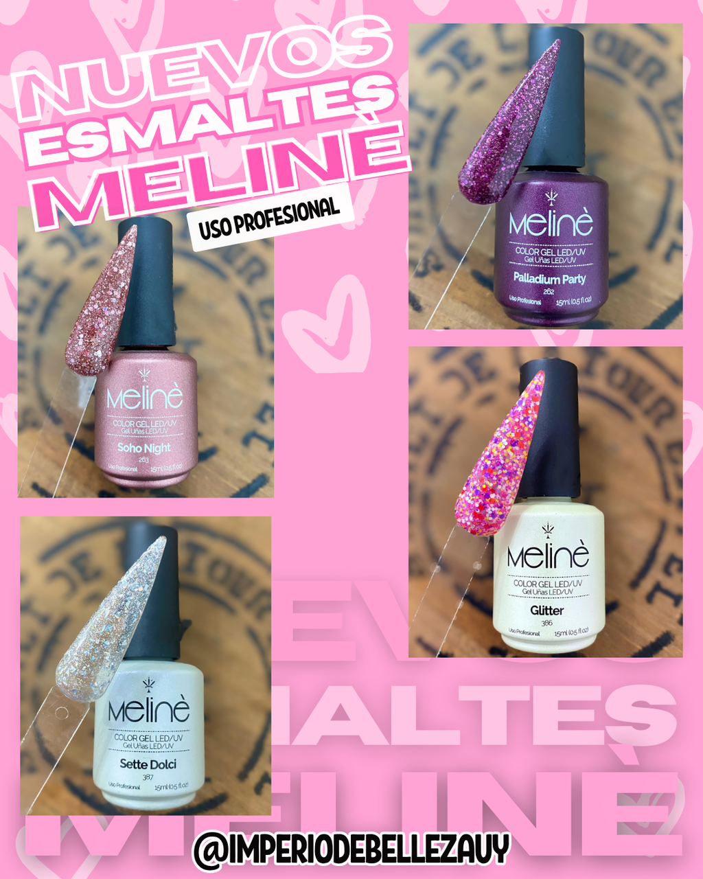 6 Esmalte Melinè (colores a elección)