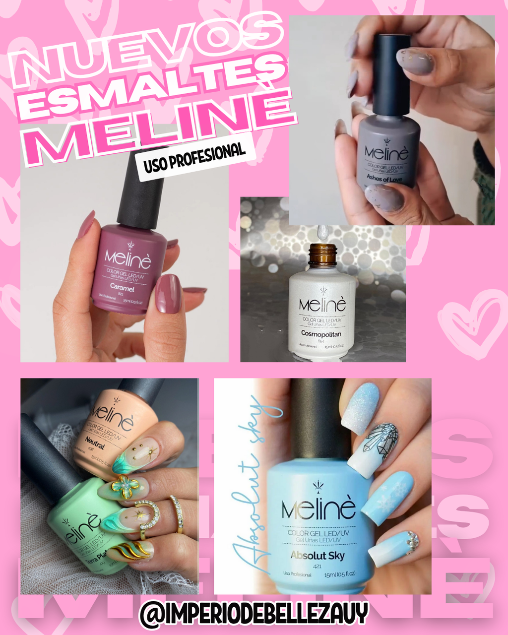 6 Esmalte Melinè (colores a elección)