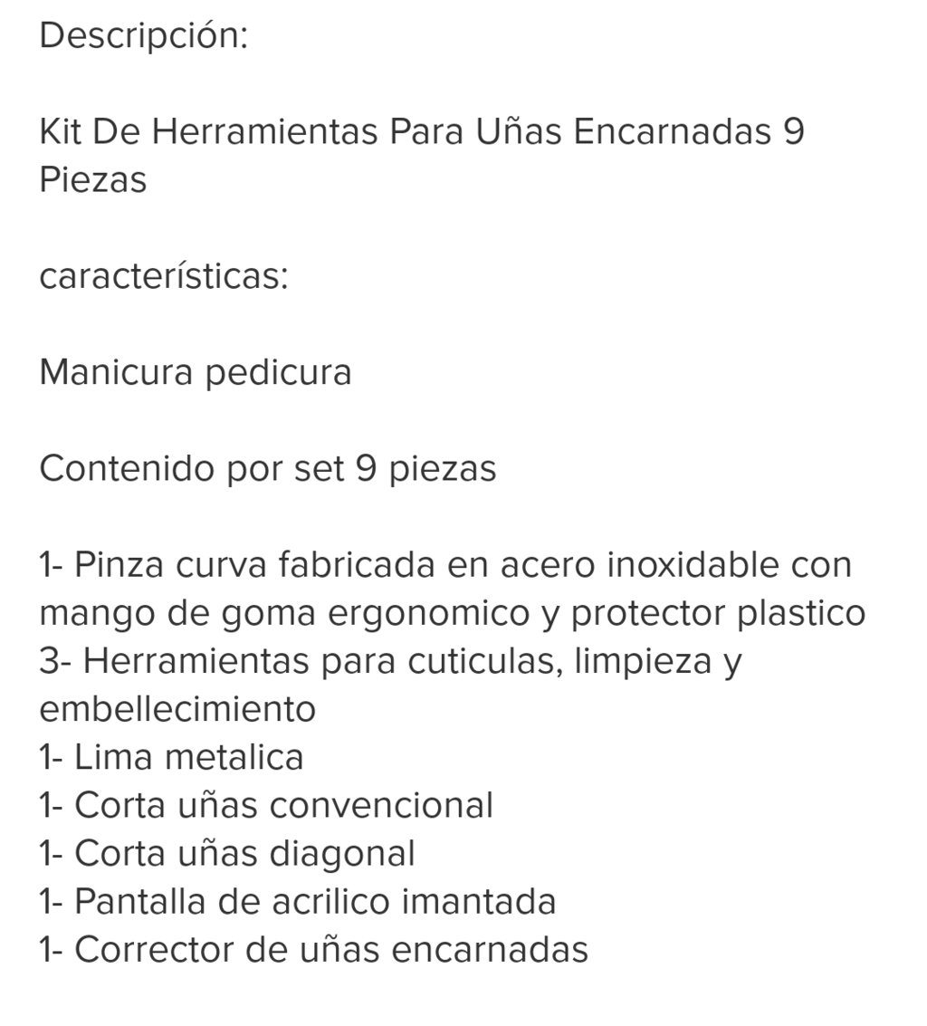 Kit de herramientas Pedicura Profesional