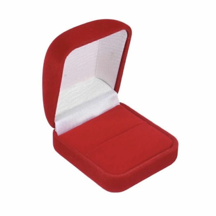 Caja terciopelo rojo para anillo