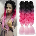 Kanekalon Californiano - Triple Negro, Fucsia, Rosado