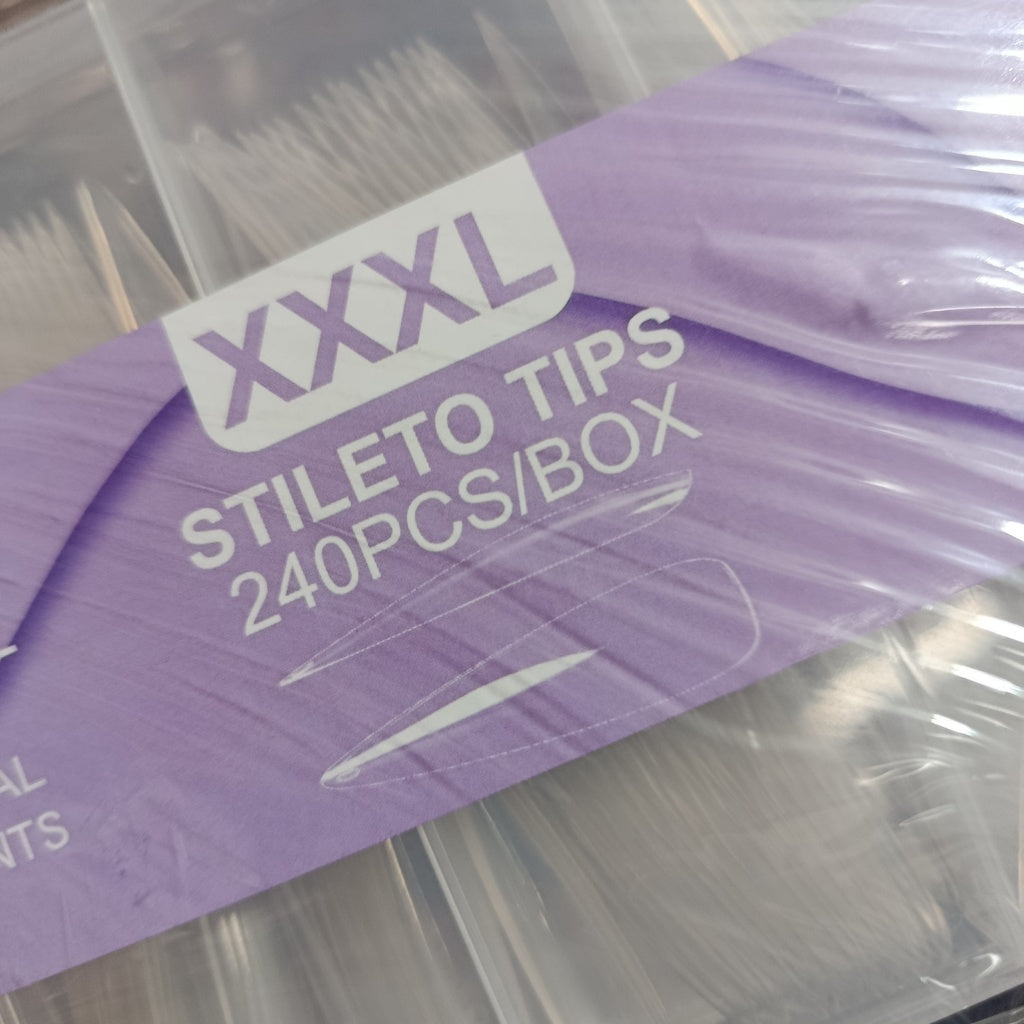 Tips Soft Gel 240 unid - D&Z Stiletto y Coffin