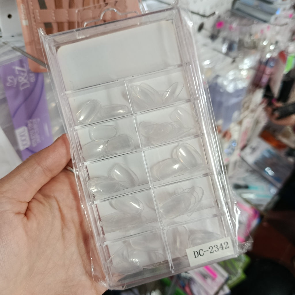 Tips de soft gel cortas 100 unid - Almendra, redonda y
