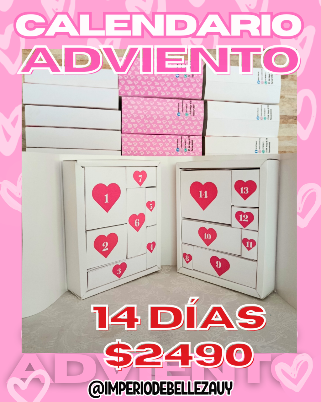 Calendario de Adviento tipo Libro 14 y 24 días