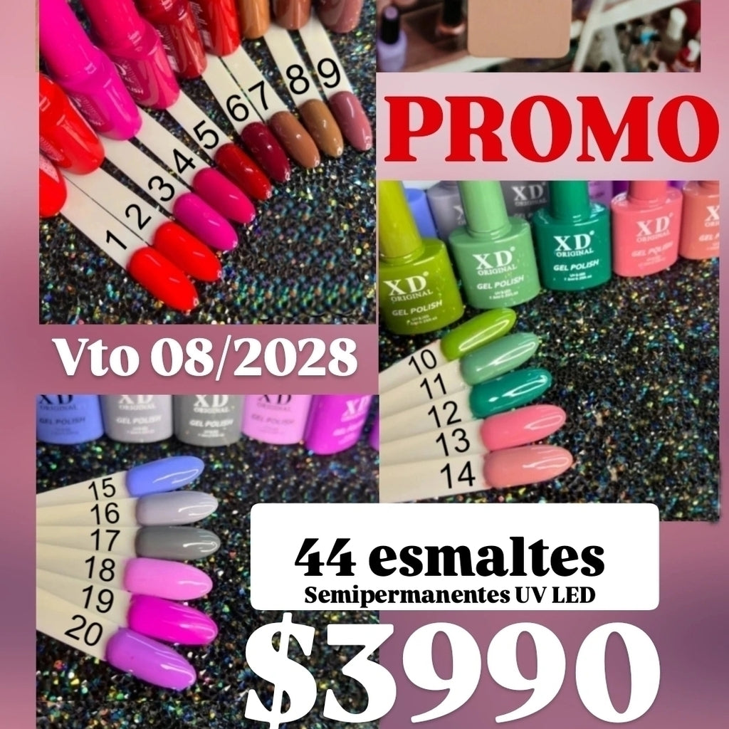 44 esmaltes Colección Pastel + Red + XD SUNVIEW
