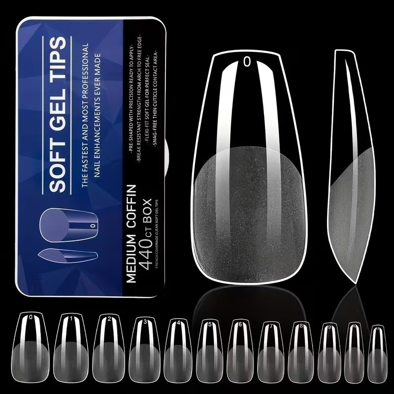 Tips Soft Gel 500 y 550 unidades