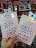 Decoraciones surtidas 3D mariposas, moños strass