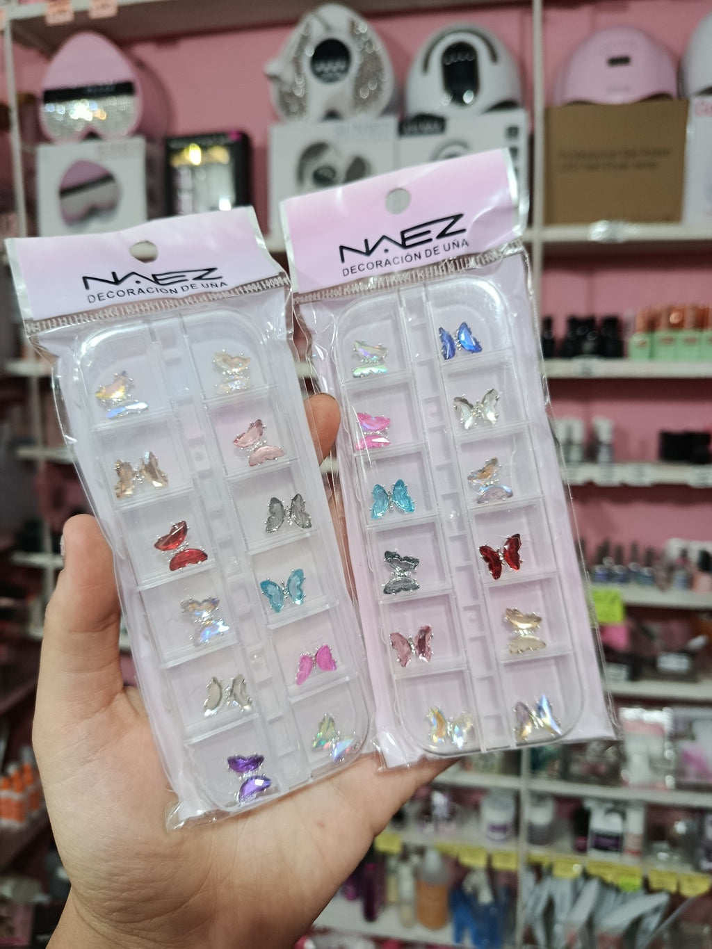 Decoraciones 3D mariposas strass