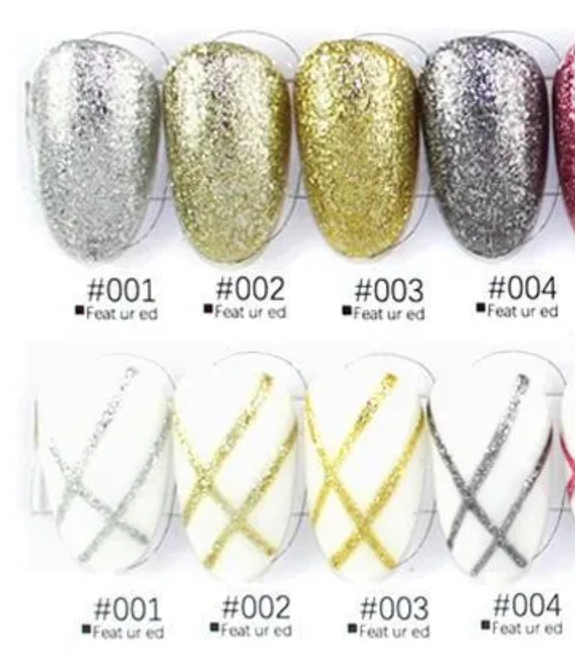 Liners Dorado, Plateado, Blanco y Negro - Hello Mini