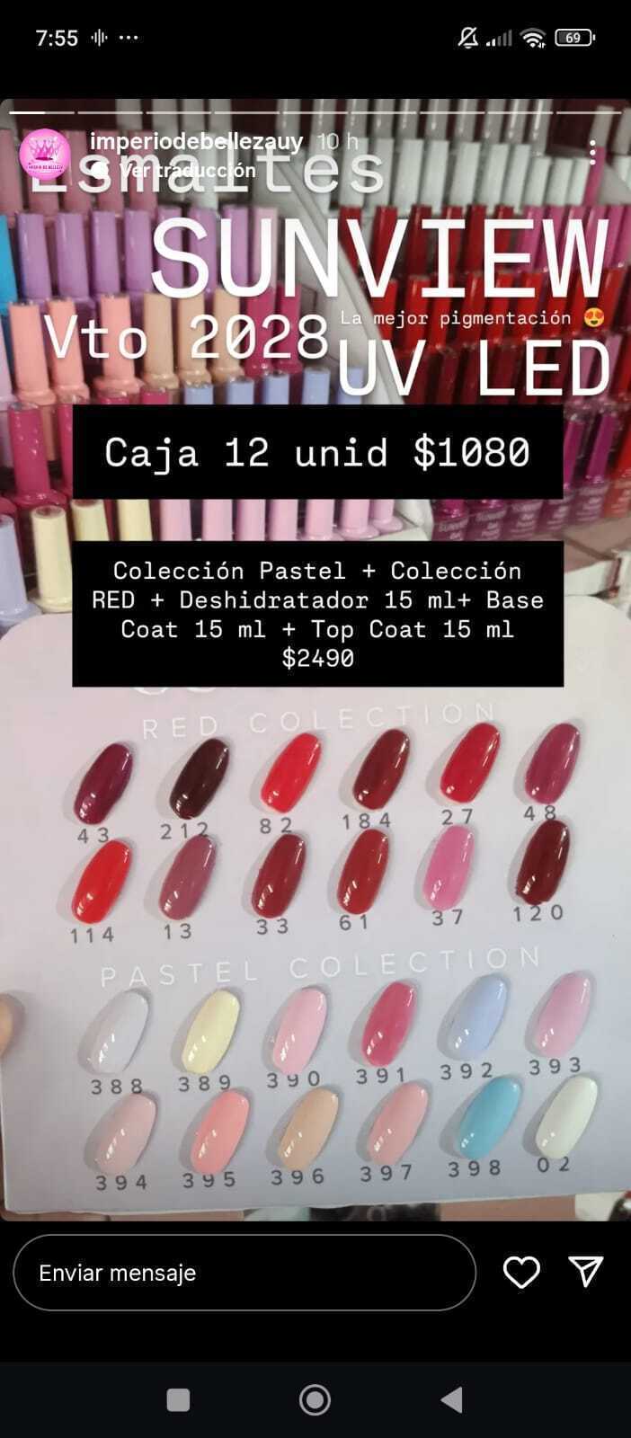 24 esmaltes + Primer Deshidratador + Base + Top
