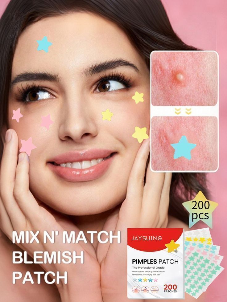 Parches para acné estrellas, corazones, ositos