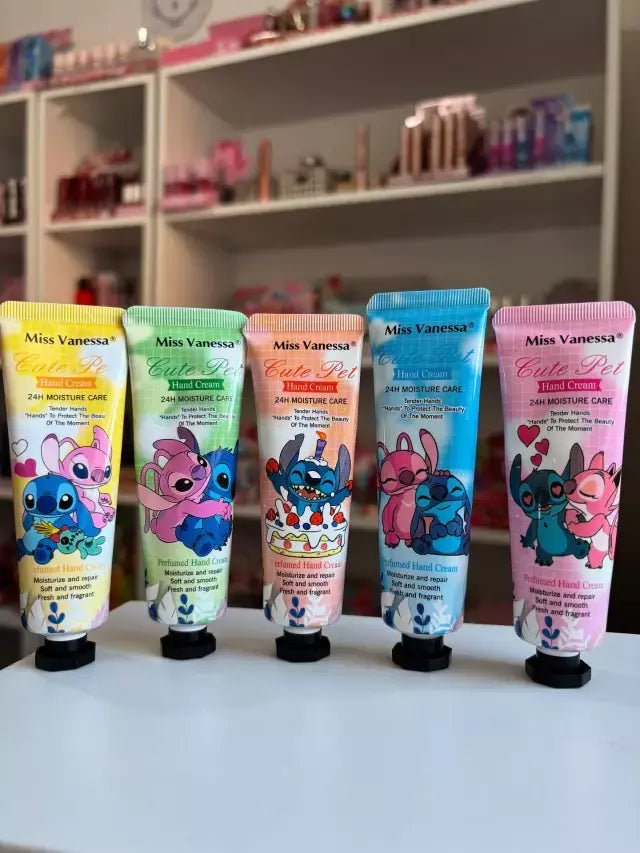 Hidratante de manos Stitch y Capibara