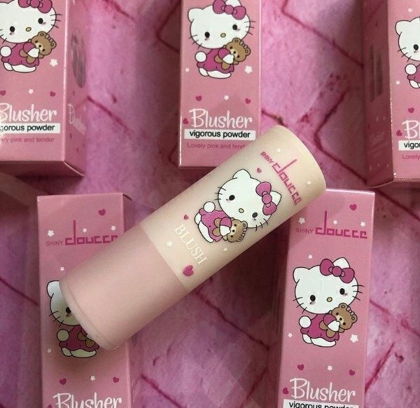 Rubor con esponja - Hello Kitty
