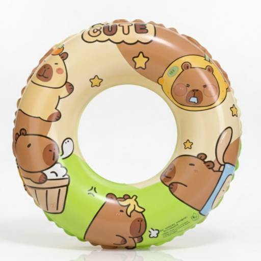 Inflable flotador Capibara, Unicornio y Labubu