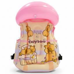 Inflable chaleco salvavidas flotador Capibara -rosado y celeste