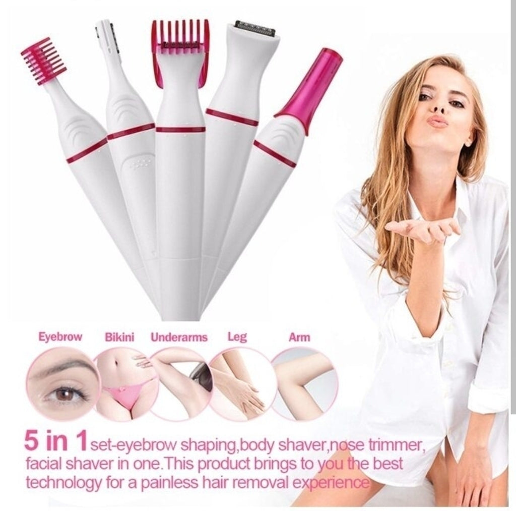 Depiladora 5 en 1 Rostro, Cejas y Cuerpo