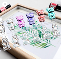 Muestrario para uñas tipo cristal - Ositos x12 unid
