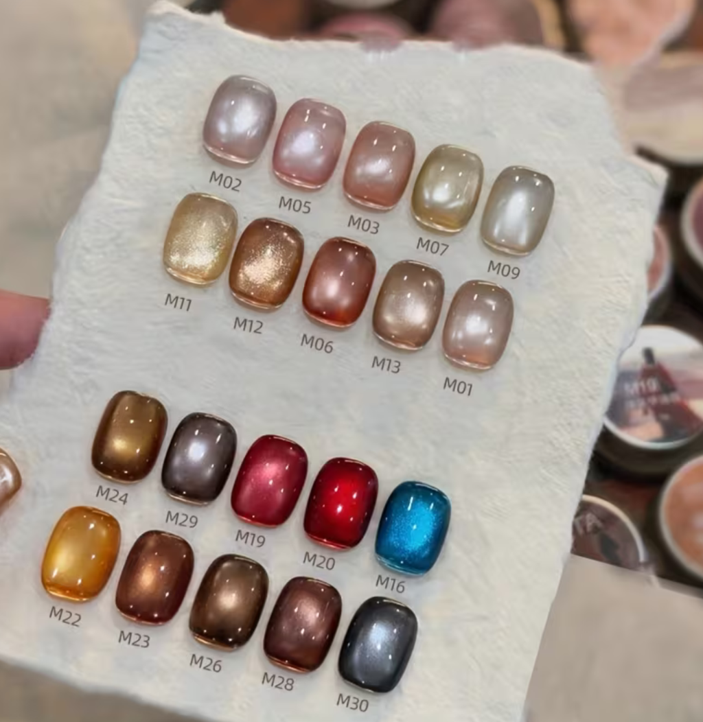 Muestrario para uñas tipo cristal - x10 unid