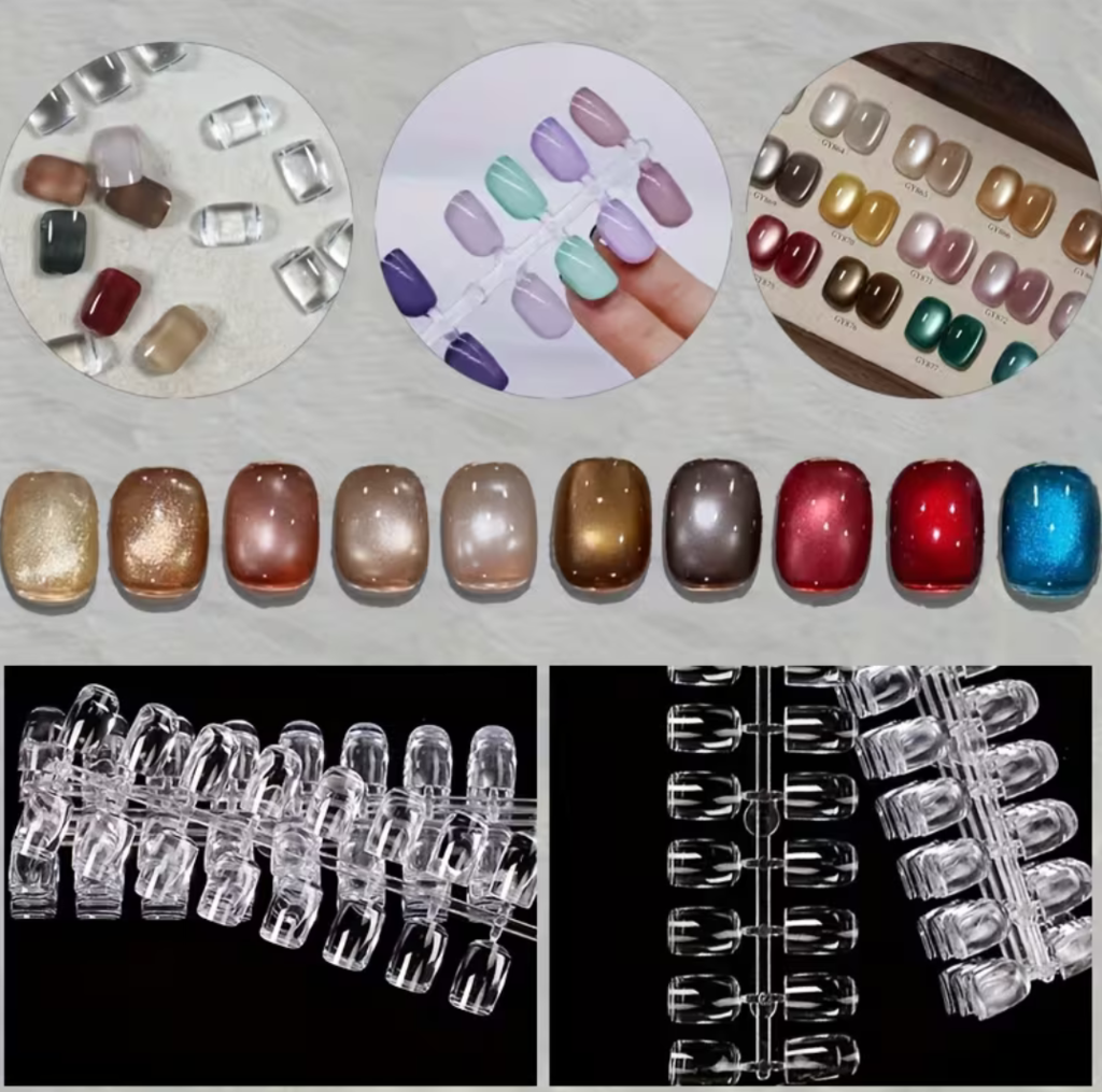 Muestrario para uñas tipo cristal - x10 unid