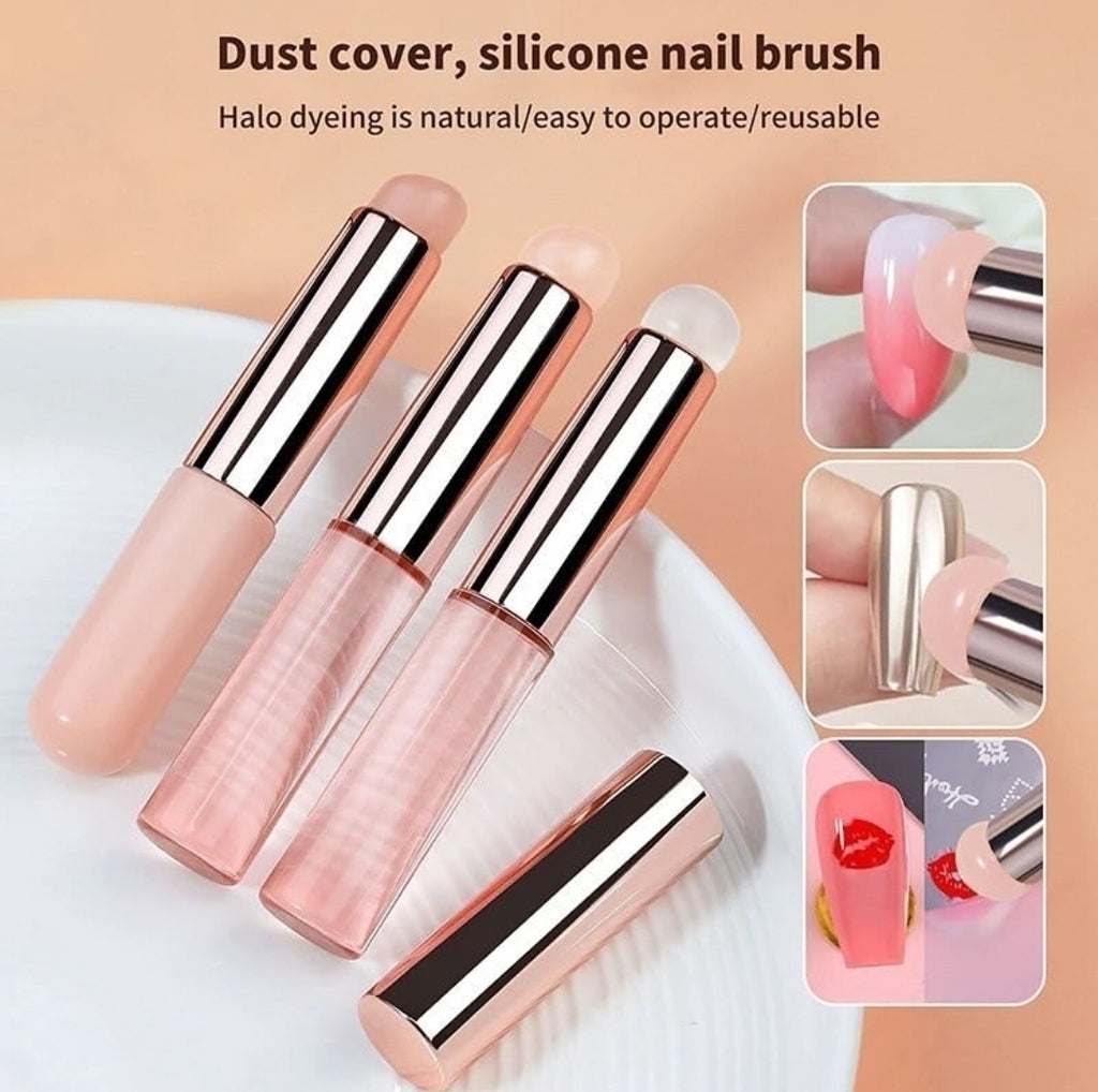 Pincel de silicona Sello stamping, difuminado baby boomer, aplicador de efectos