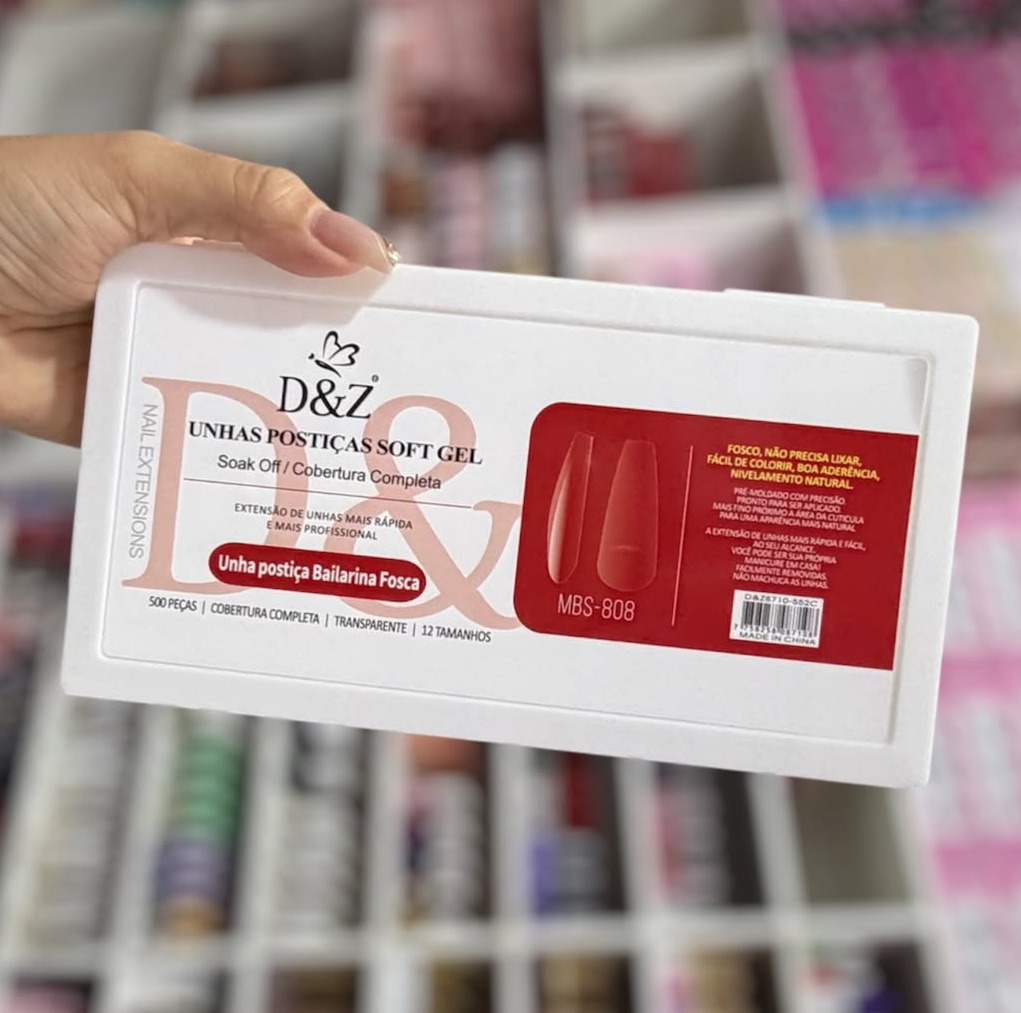 Tips Soft Gel 500 unid - D&Z Almendra y Cuadrada