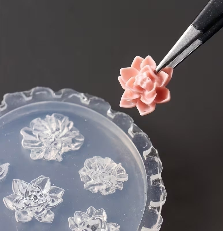 Molde de silicona para hacer apliques de flores para diseños y decoracioned 3D