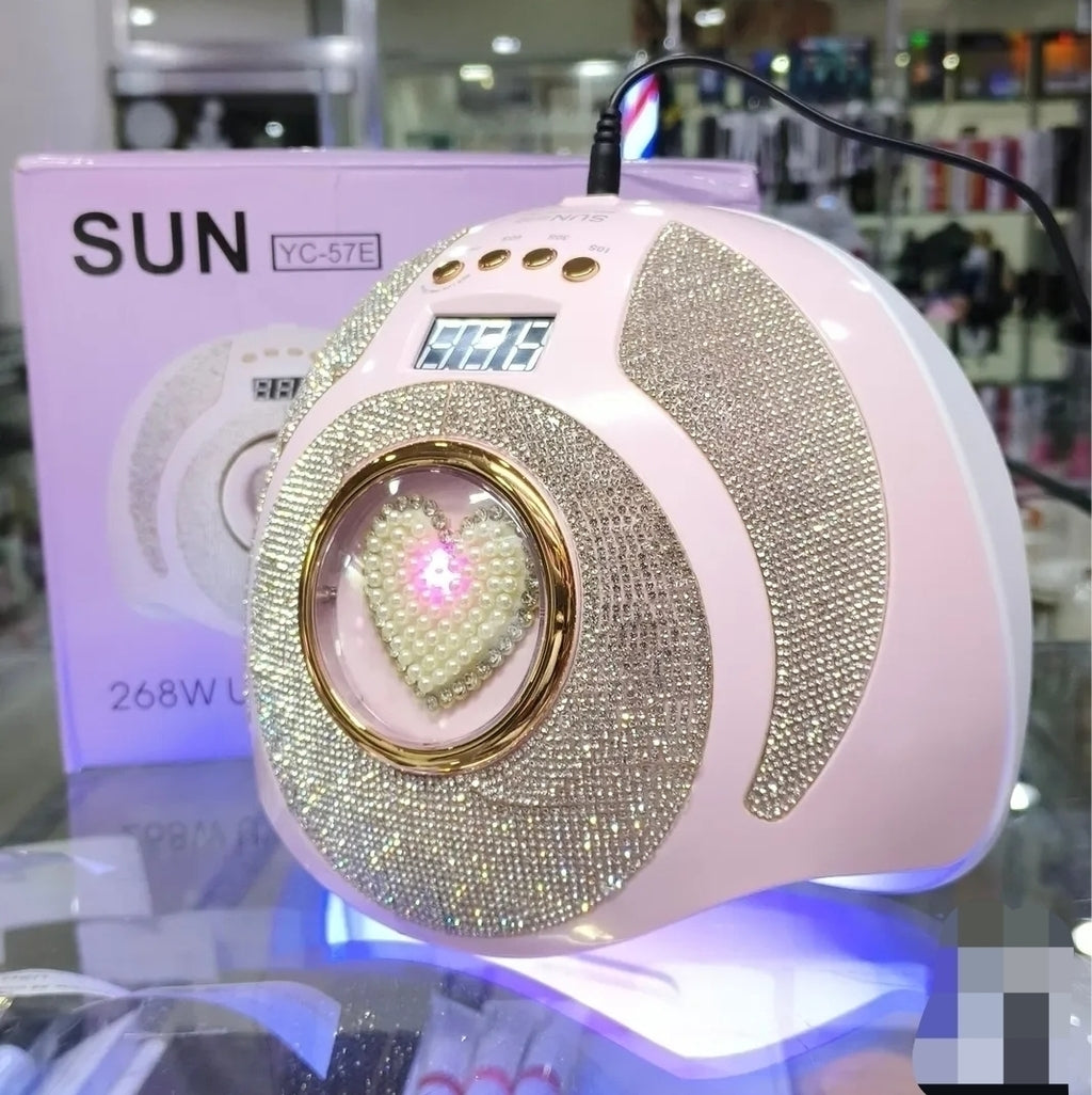 Cabina UV LED 268 W Con strass y corazón
