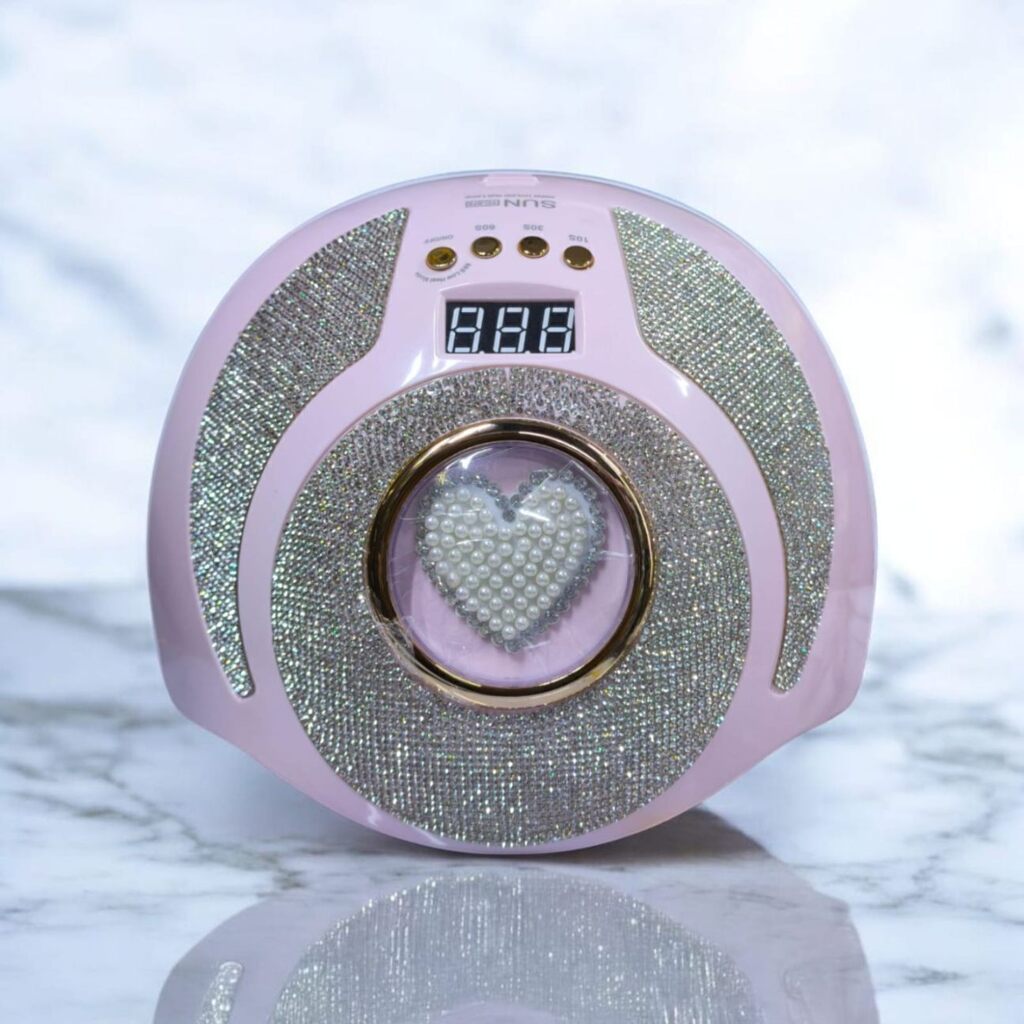 Cabina UV LED 268 W Con strass y corazón