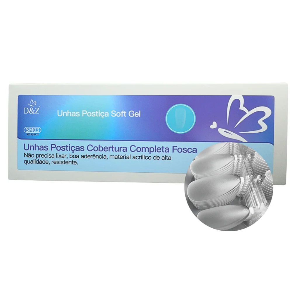 Tips de soft gel 300 unidades prelimadas