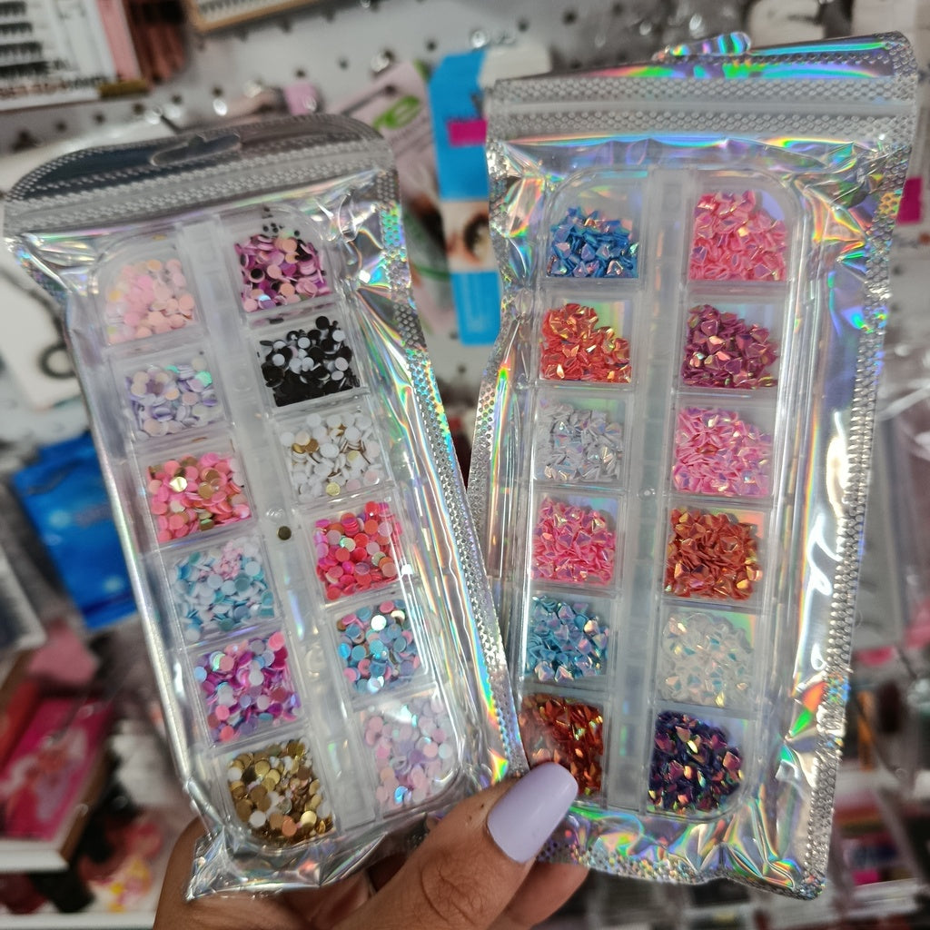Decoración confeti y diamantes box x12