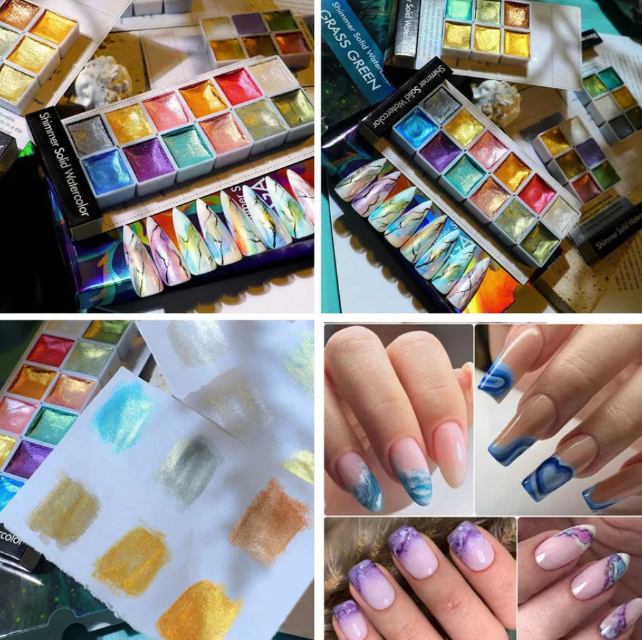 Acuarelas para uñas