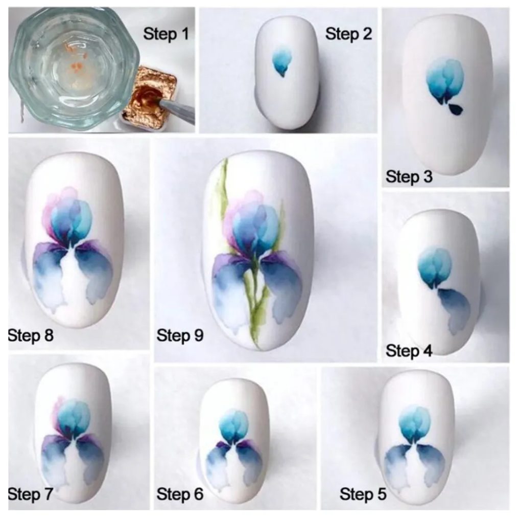 Acuarelas para uñas