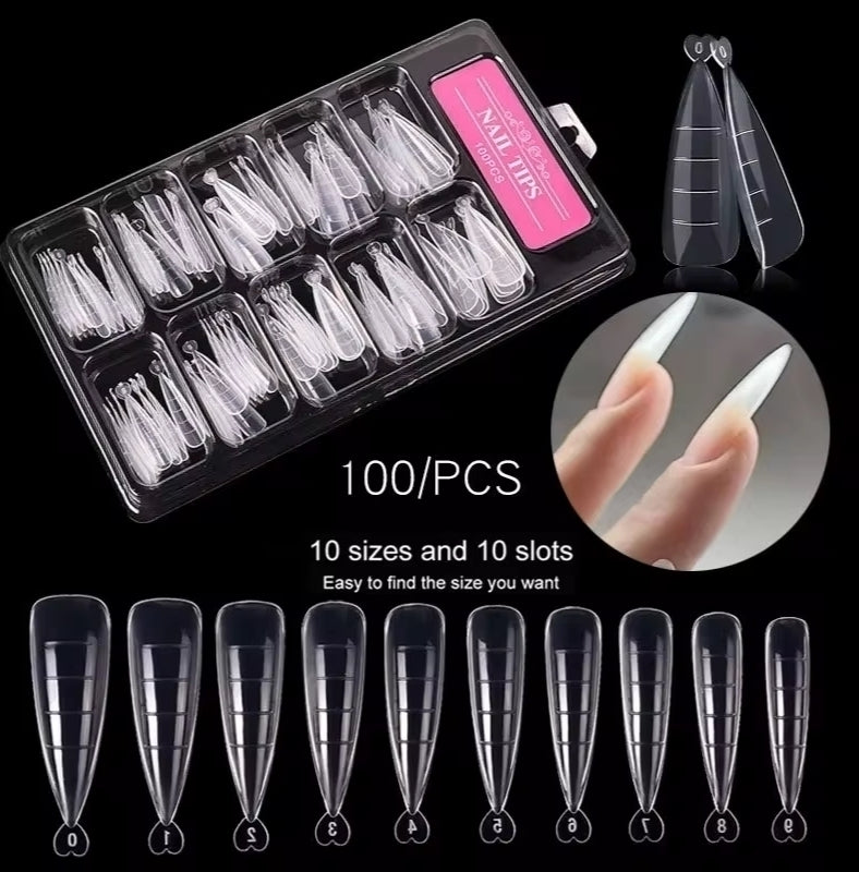 Dual system x100 - Moldes polygel almendra y stiletto