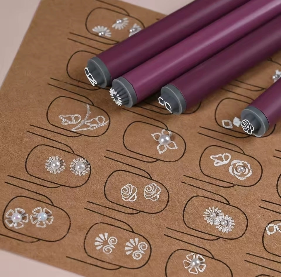 Sellos de goma para diseños y stickers artesanales