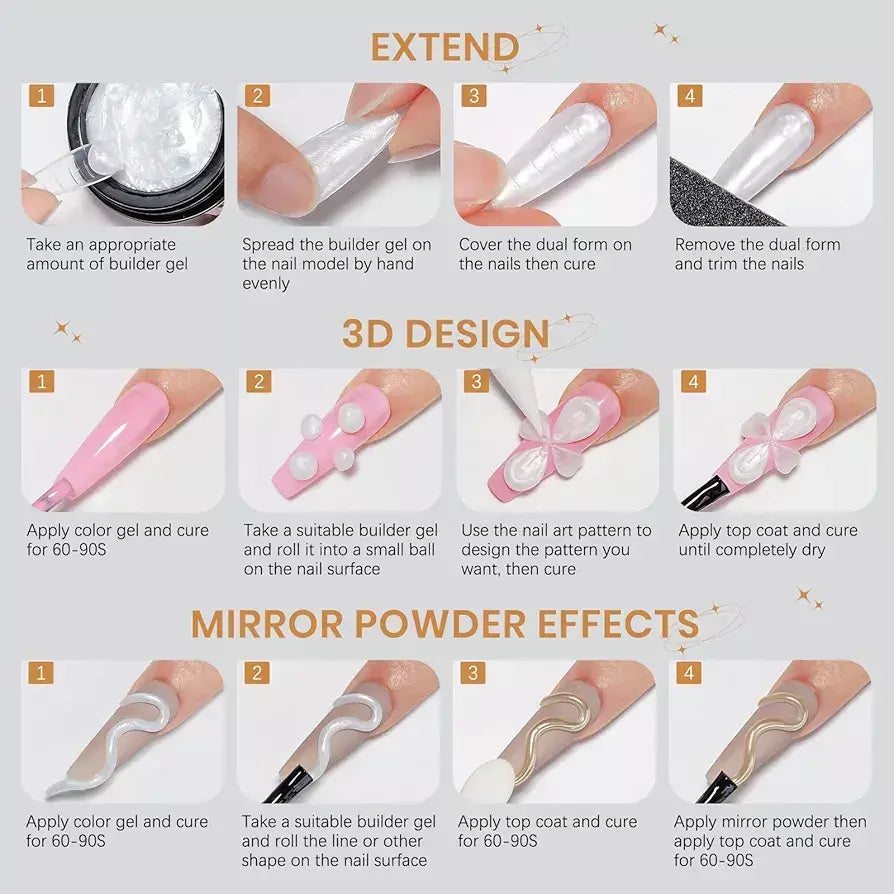 Gel Sólido de Relieve 3D perla blanco