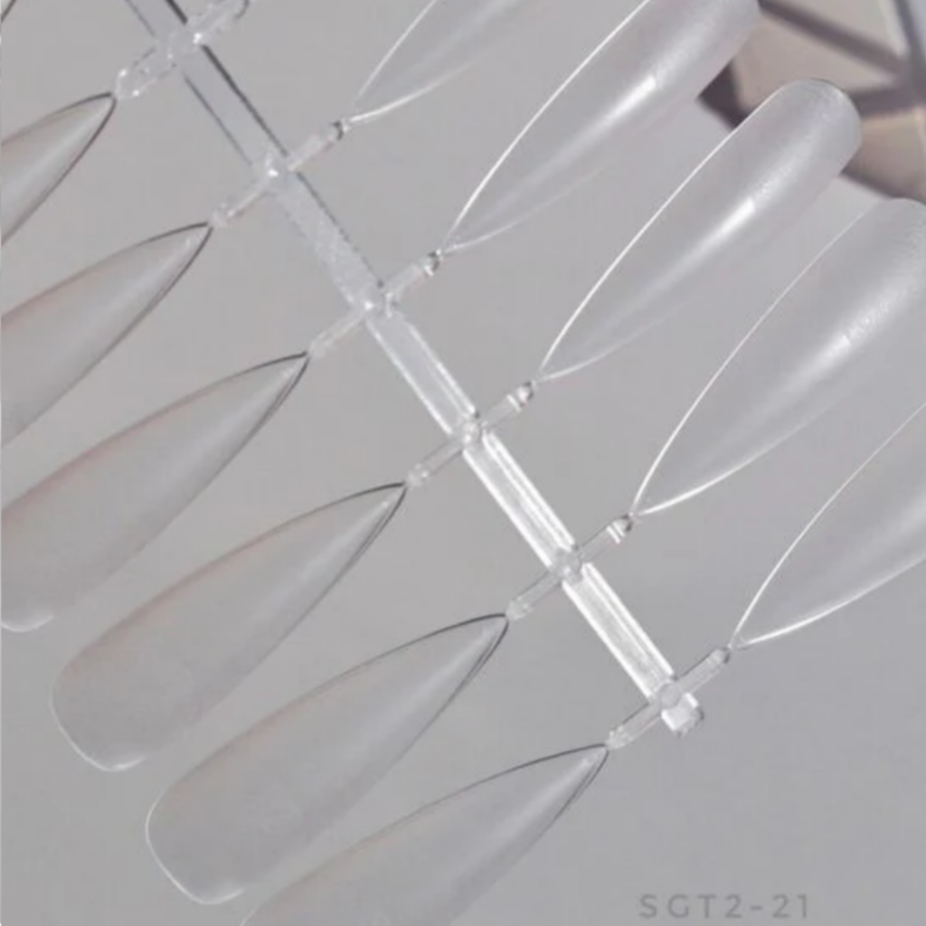 Tips de Soft Gel 240 unid PRELIMADAS Stiletto, Coffin, Cuadradas