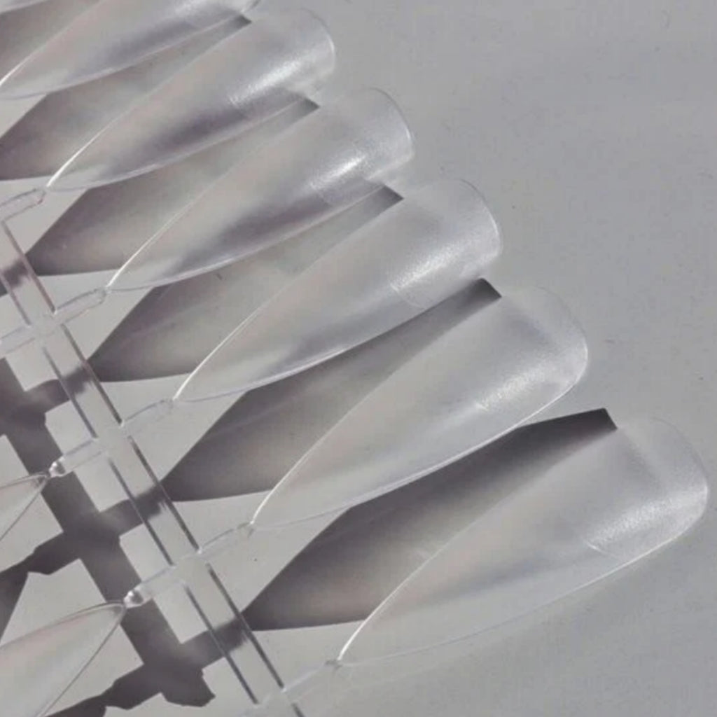 Tips de Soft Gel 240 unid PRELIMADAS Stiletto, Coffin, Cuadradas