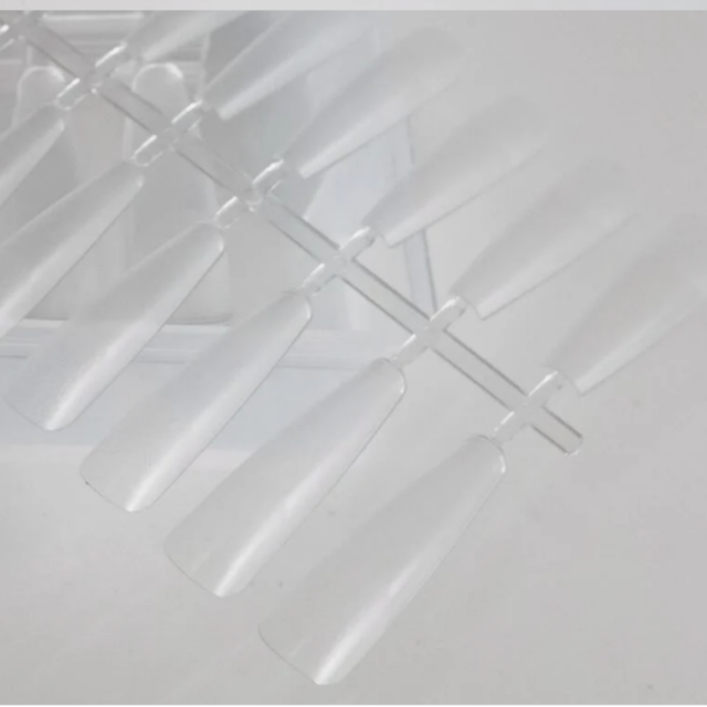 Tips de Soft Gel 240 unid PRELIMADAS Stiletto, Coffin, Cuadradas