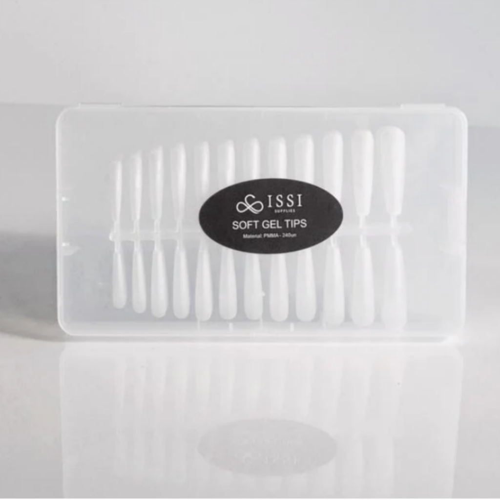 Tips de Soft Gel 240 unid PRELIMADAS Stiletto, Coffin, Cuadradas
