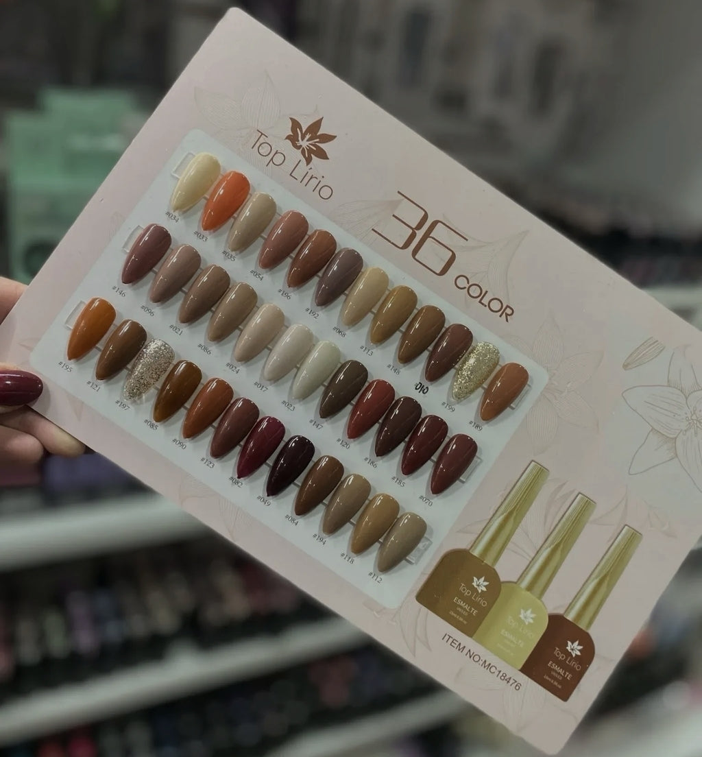 36 colores Esmaltes UV LED - Top Lirio Edición Limitada ULTIMAS UNIDADES