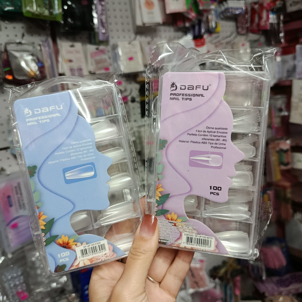 Tips de soft gel prelimadas 100 unid - Stiletto y Coffin