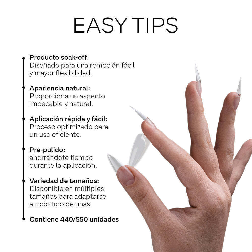 Easy Tips 550 unid - Almond PINK MASK