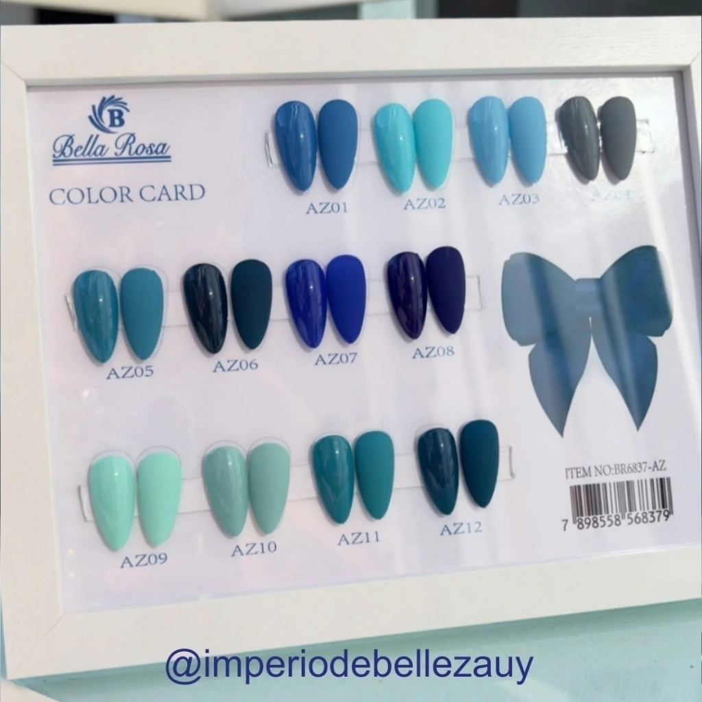 Colección de 12 Semi UV LED Azules y Celestes - 18 ml