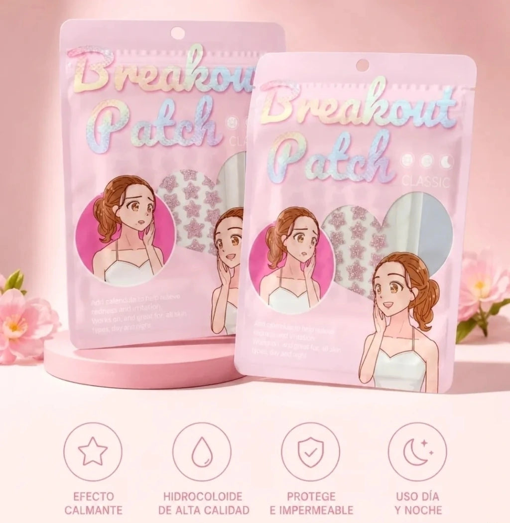 Parches para acné estrellas con glitter